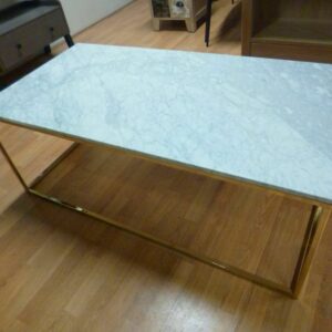 New Large Italian Solid Marble & Gold Coffee Table *Furniture Village*