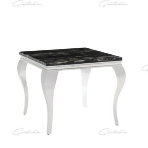 Louis 90x90CM Black Marble Dining Table