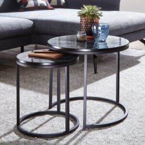 Arshawn Marble Optics 2 Piece Nest of Tables