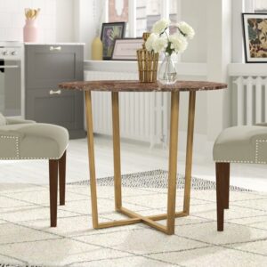 Koskoff 90Cm Genuine Marble Dining Table
